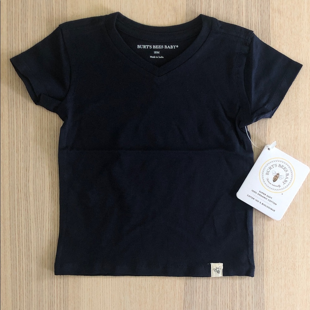 Burt's Bees Baby Dark Blue Short Sleeve Tee